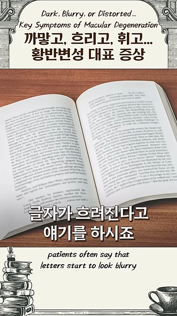 황반변성의 세 가지 증상